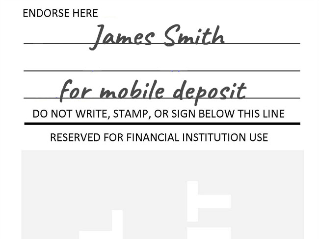 Two Payees backside check example